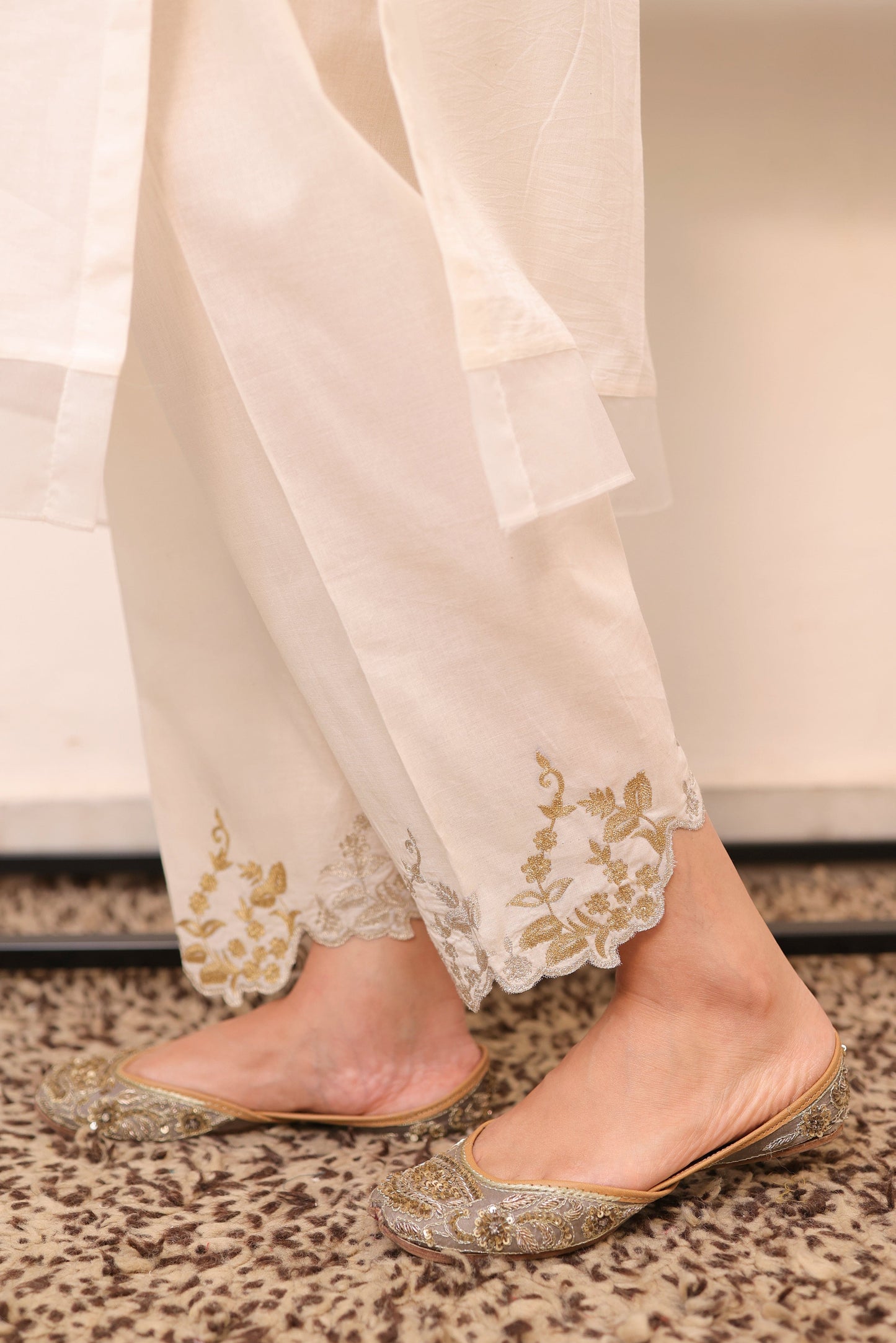 Zari embroidered salwar