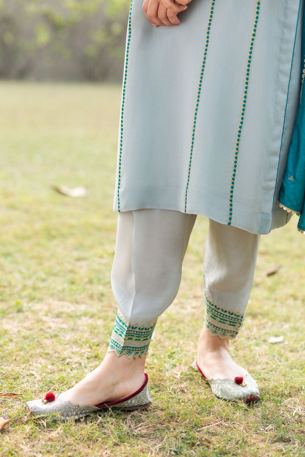 Grey Turquoise outfit