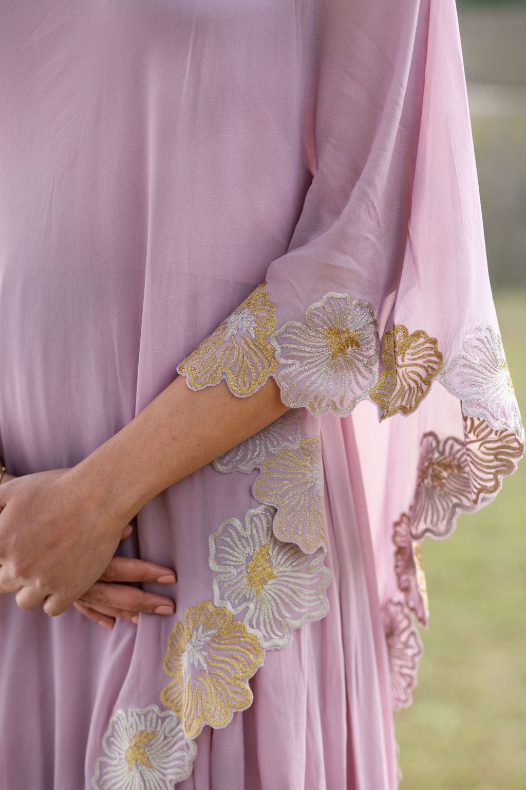Lilac Single Shoulder Assymetrical Outfit with Skirt