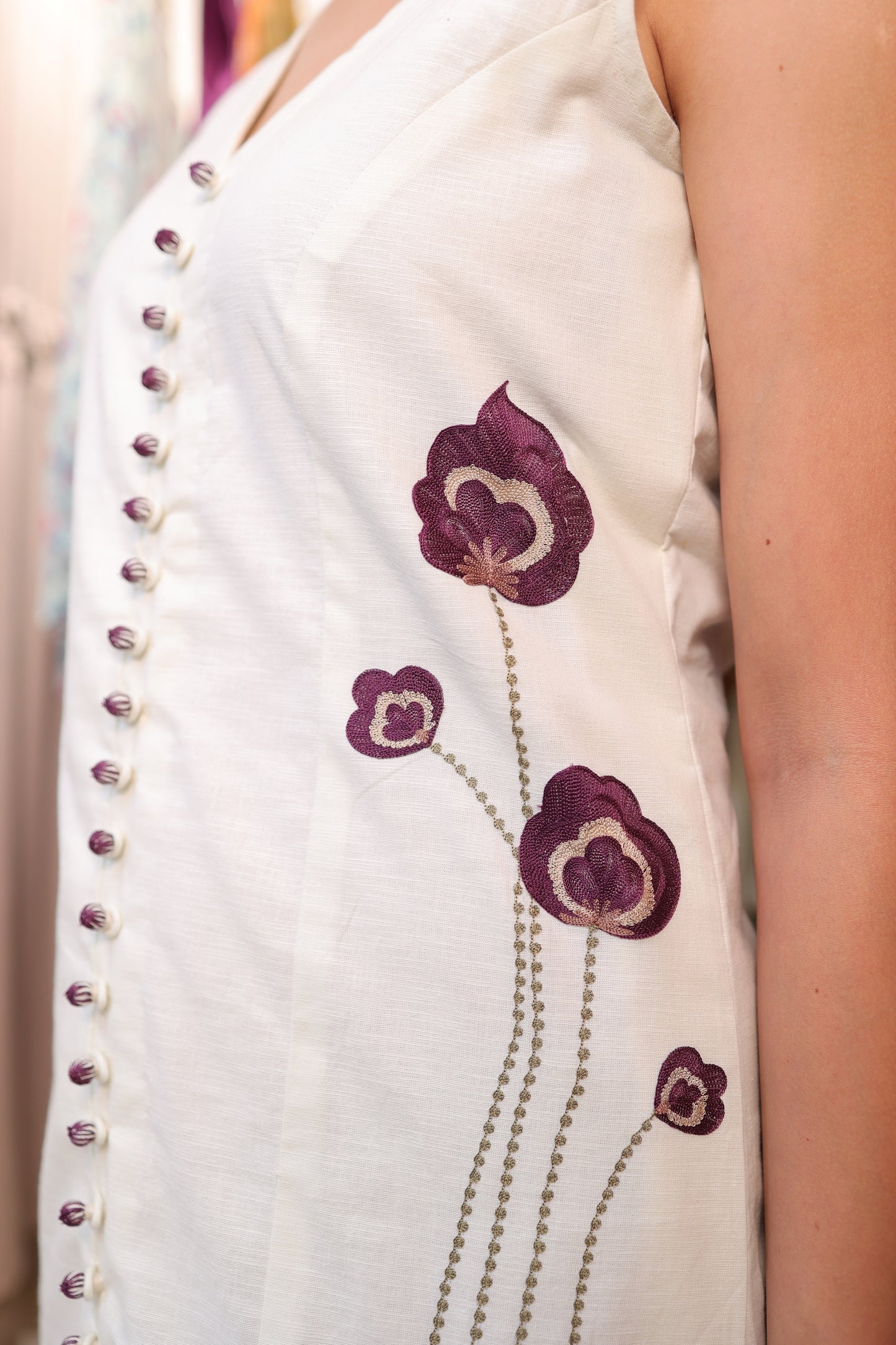 Pale Green Mid Length dress