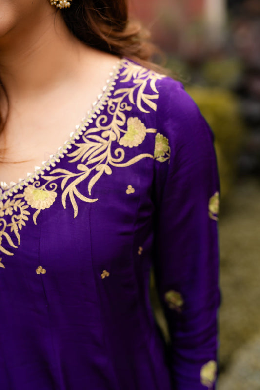 Purple kalidaar suit