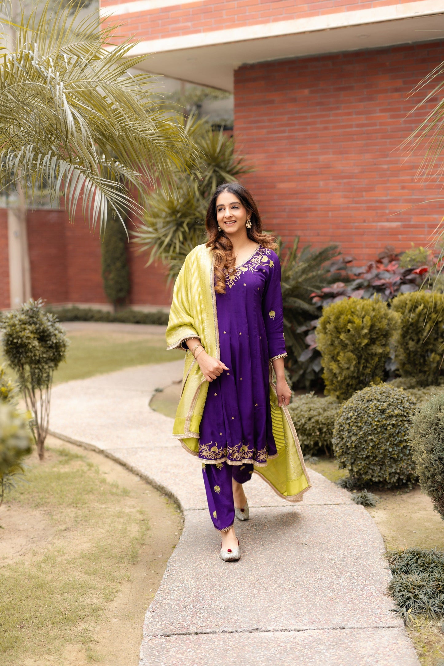 Purple kalidaar suit