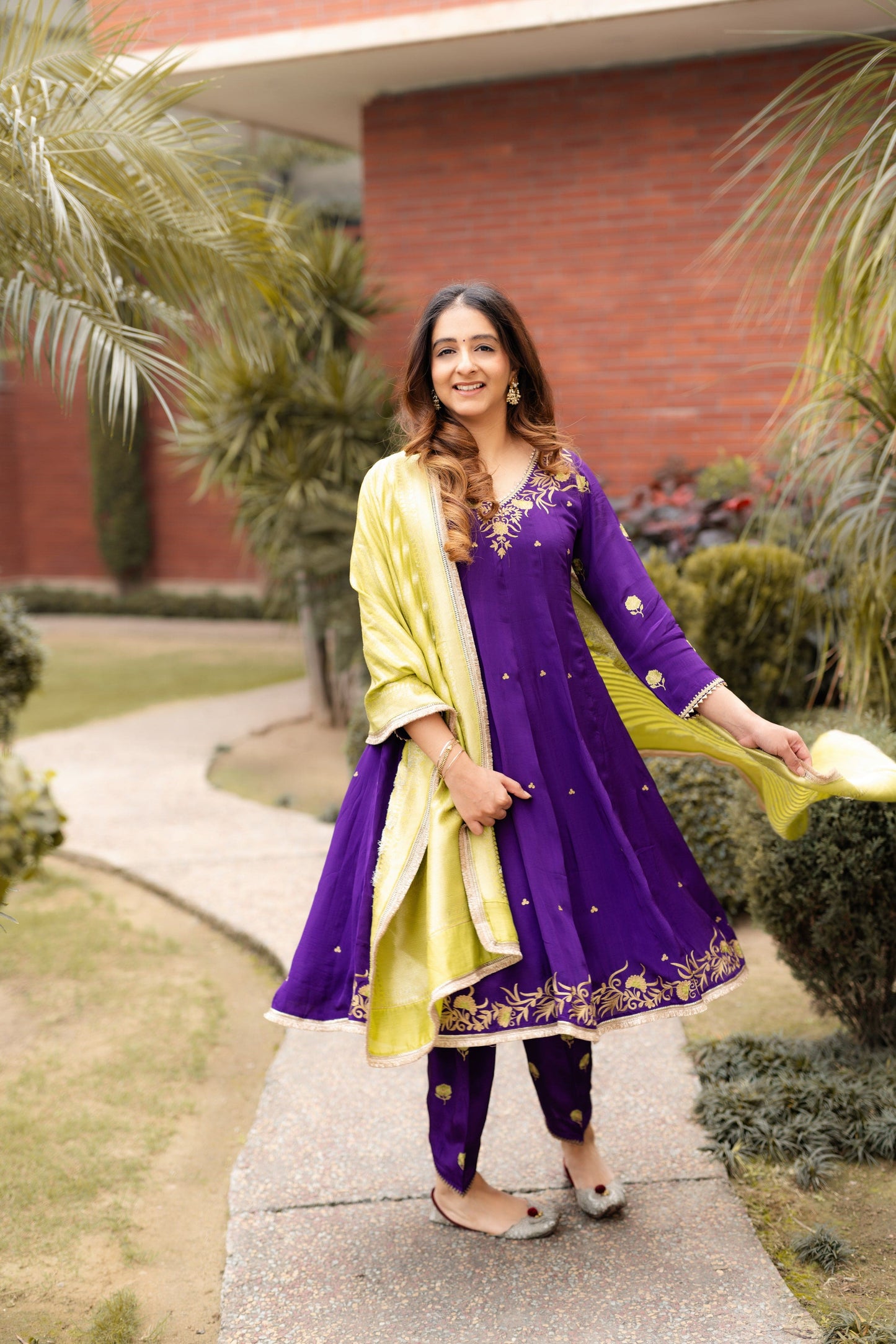 Purple kalidaar suit